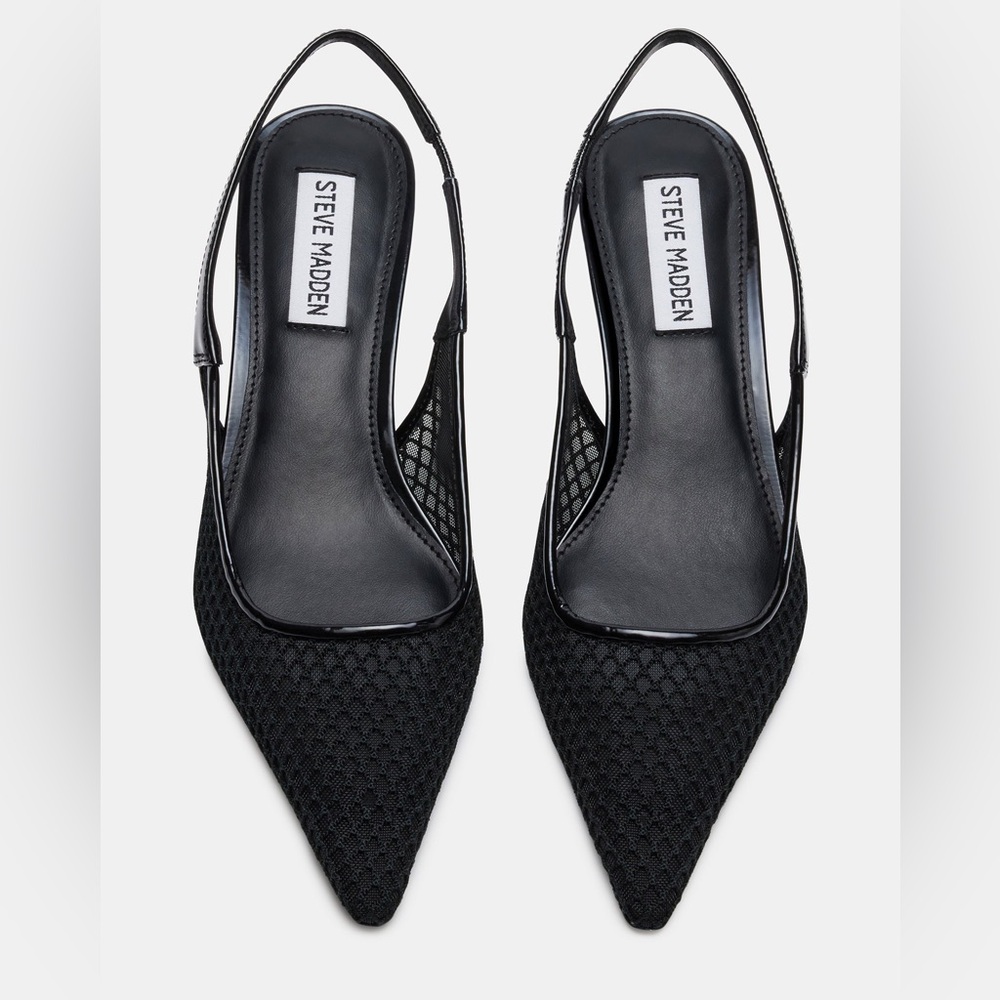 Steve Madden - Kari Black Fabric Kitten Heels - Size 7